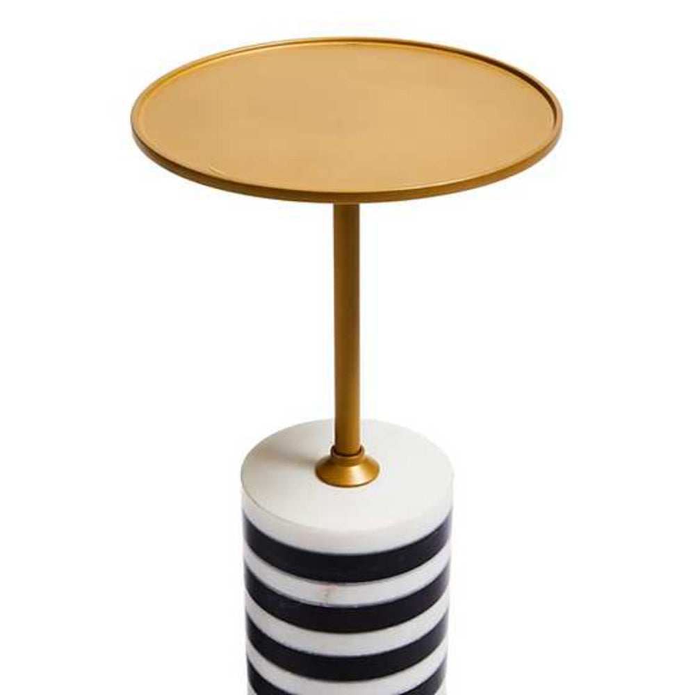 Mackenzie Childs Priorities Round Stripe Side Table *In-Store Pickup Only*