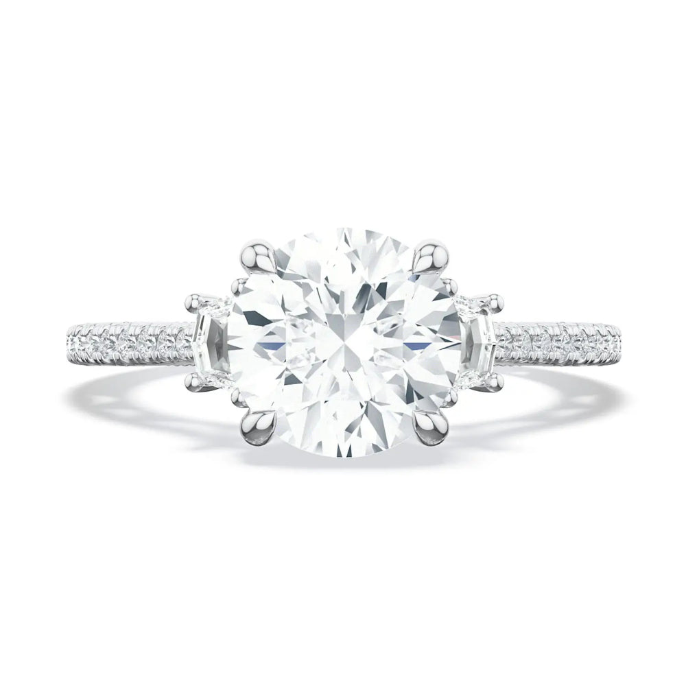 Tacori 18k Lunetta Crescent Round 3-Stone Engagement Ring – Smyth Jewelers