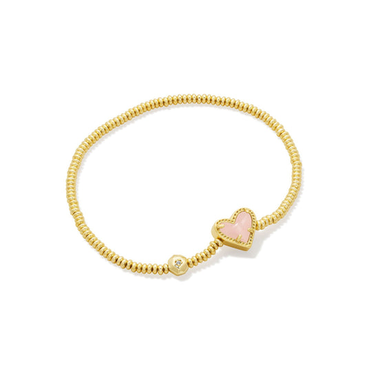 Kendra Scott Ari Gold Heart Stretch Bracelet