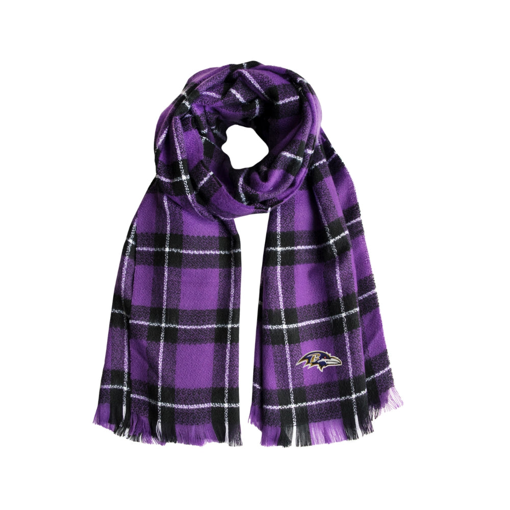 Little Earth Productions NFL Baltimore Ravens Plaid Blanket Scarf