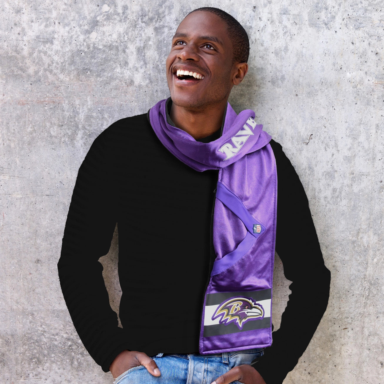 Little Earth Productions NFL Baltimore Ravens Hero Jersey Scarf