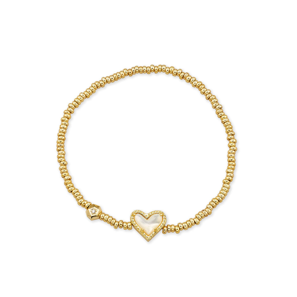 Kendra Scott Ari Gold Heart Stretch Bracelet