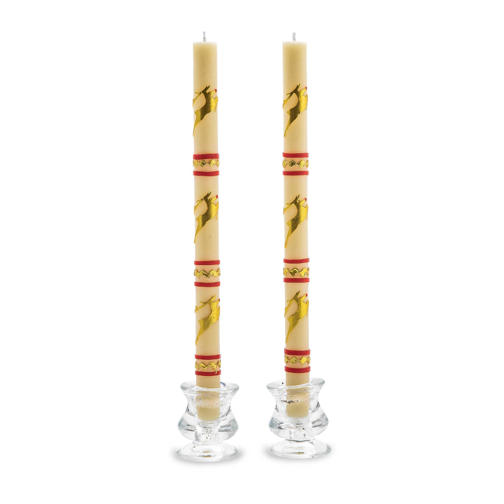 MacKenzie-Childs Reindeer Dinner Candles - Set of 2