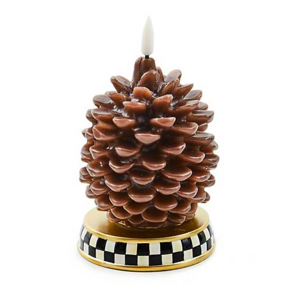 MacKenzie-Childs Pinecone Flicker Candle