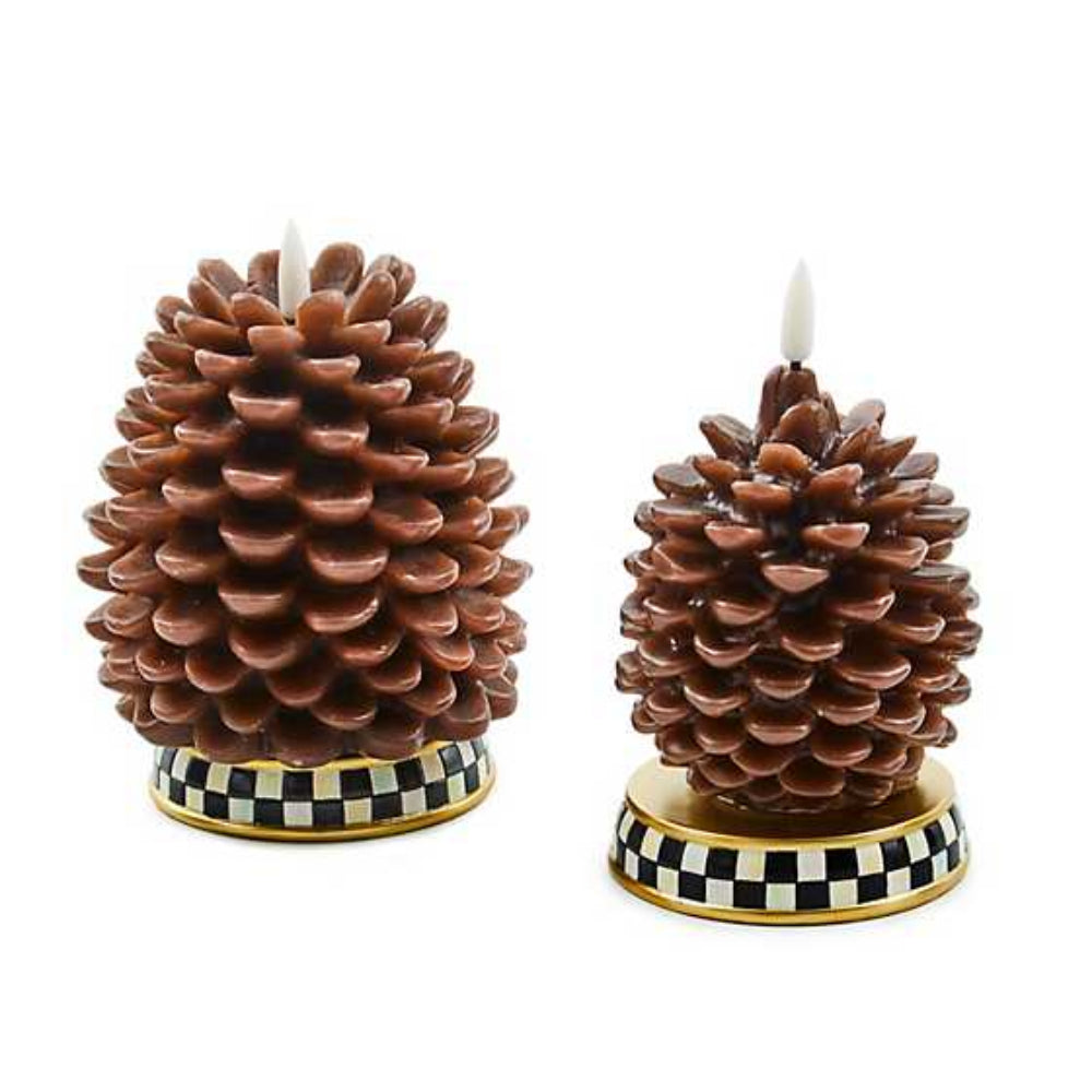 MacKenzie-Childs Pinecone Flicker Candle