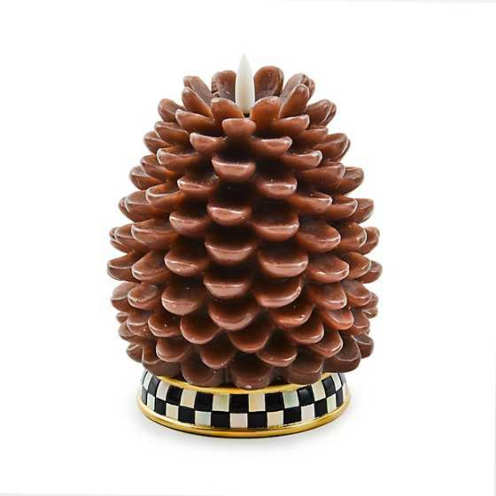 MacKenzie-Childs Pinecone Flicker Candle