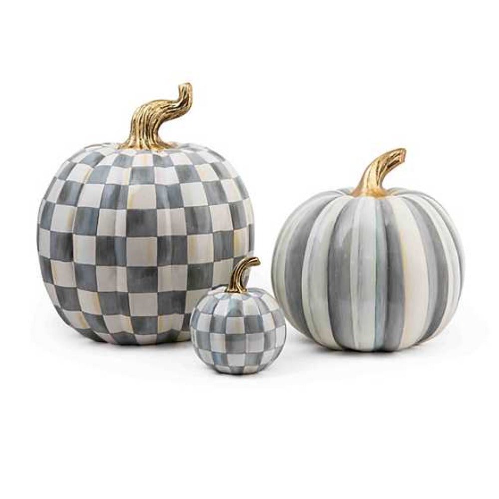 MacKenzie-Childs Sterling Check Pumpkin