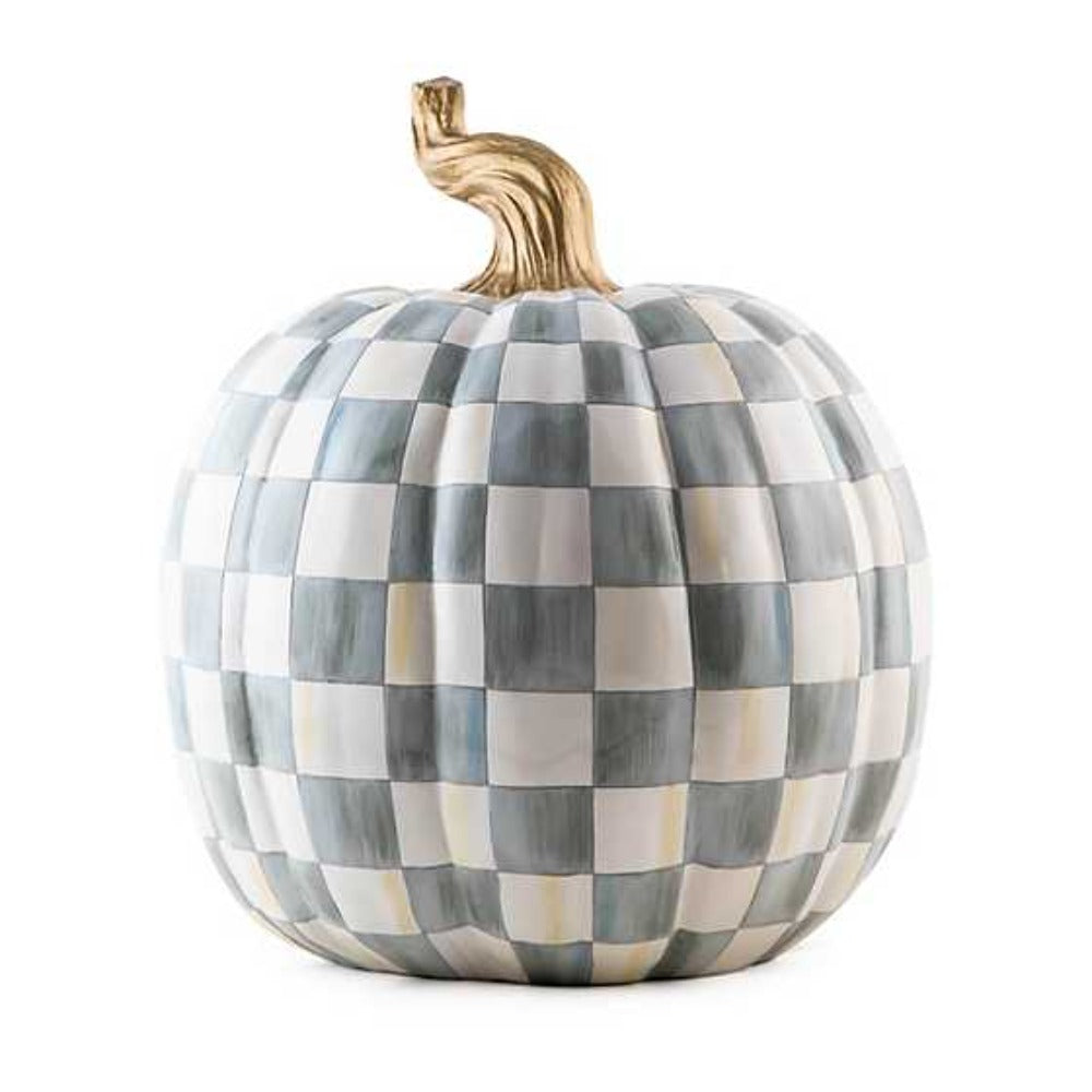 MacKenzie-Childs Sterling Check Pumpkin