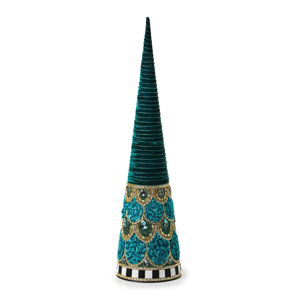 Mackenize Childs Emerald Luxe Beaded Cone Tree