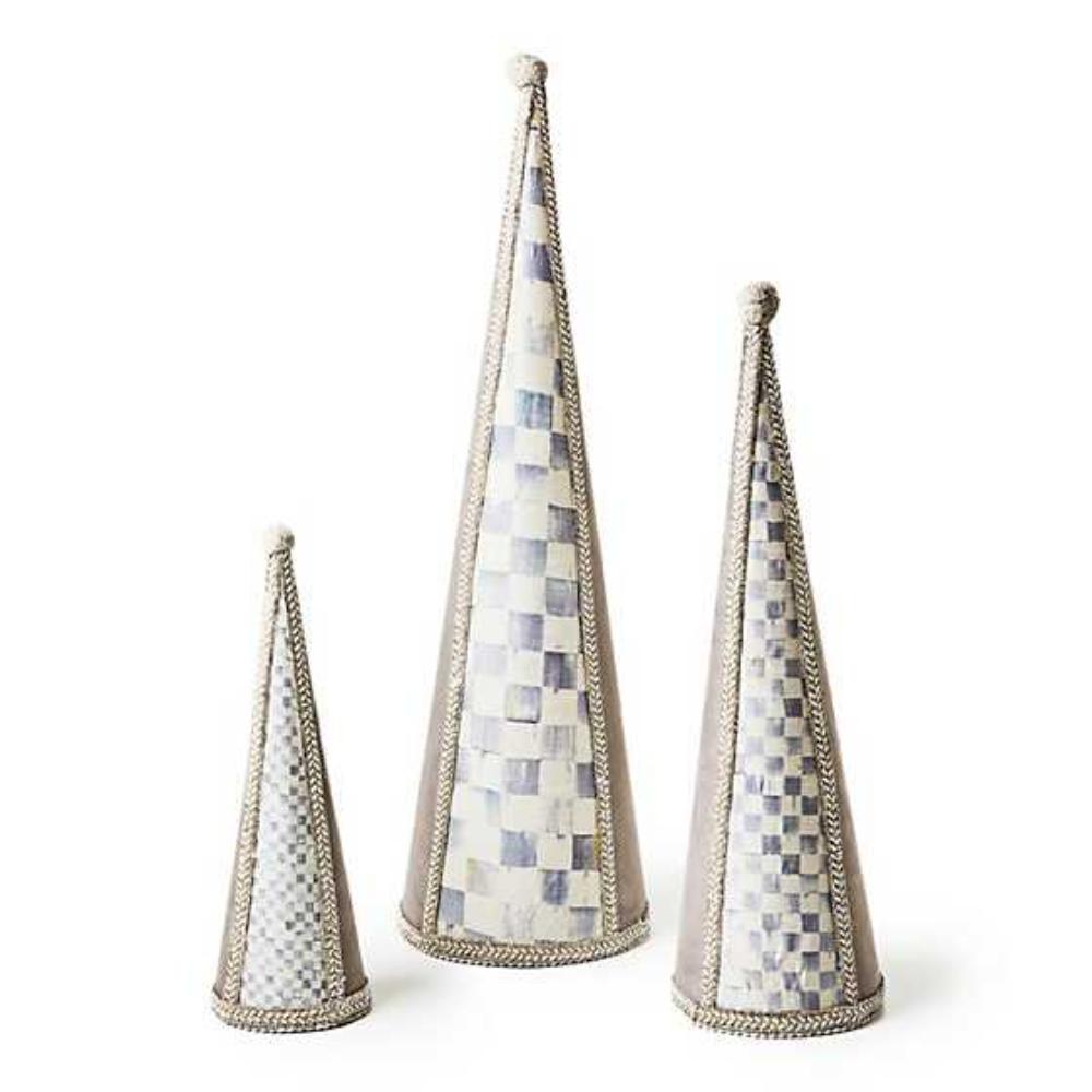 MacKenzie-Childs Crystal Palace Suede Palace Suede Cone Trees - Set of 3