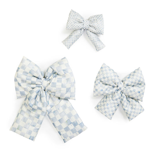 MacKenzie-Childs Sterling Check Bow