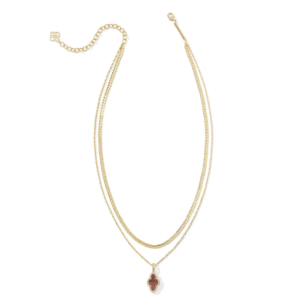 Kendra Scott Abbie Pave Frame Multi Strand Necklace