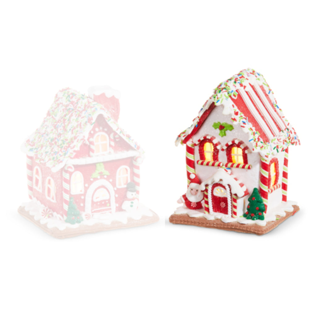 12” RAZ imports Light Up Fosted Glitter Victorian Gingerbread buying House