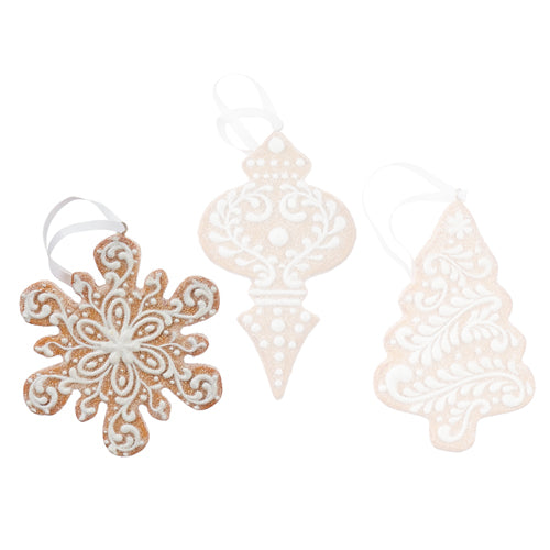 Raz Imports White Icing Gingerbread Ornament