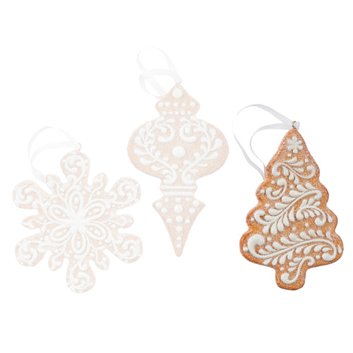 Raz Imports White Icing Gingerbread Ornament