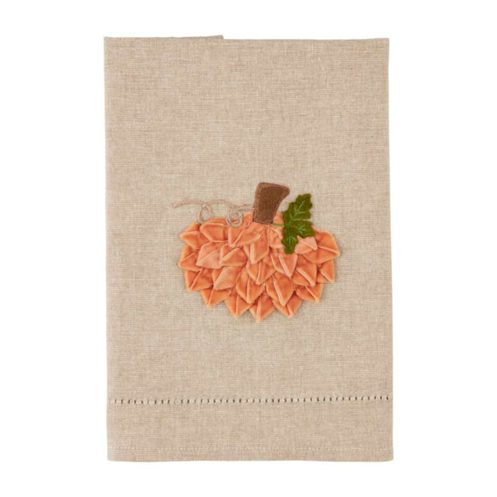 Mud Pie Velvet Ribbon Pumpkin Towels