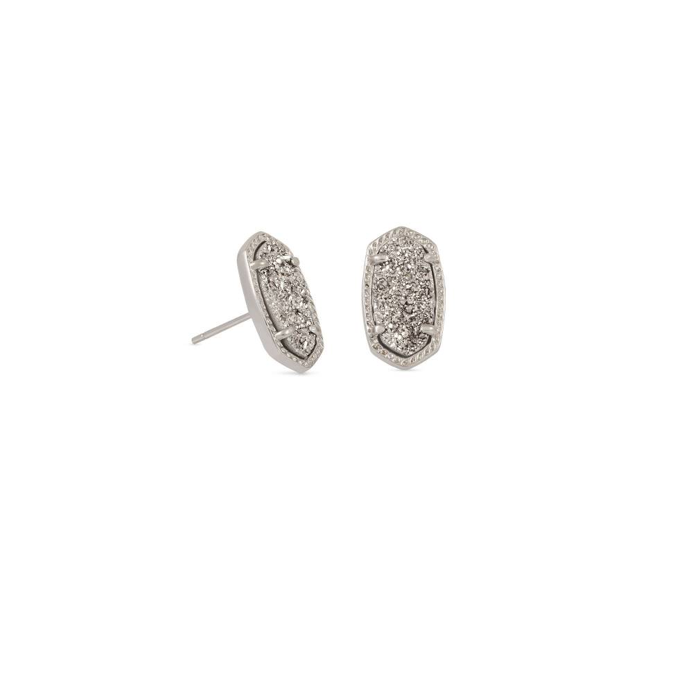 Kendra Scott Ellie Stud Earrings in Platinum Drusy