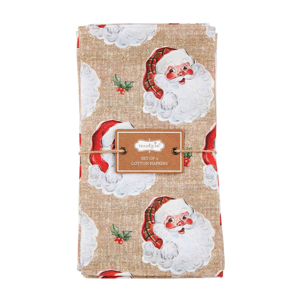 Mud Pie Vintage Santa Napkins