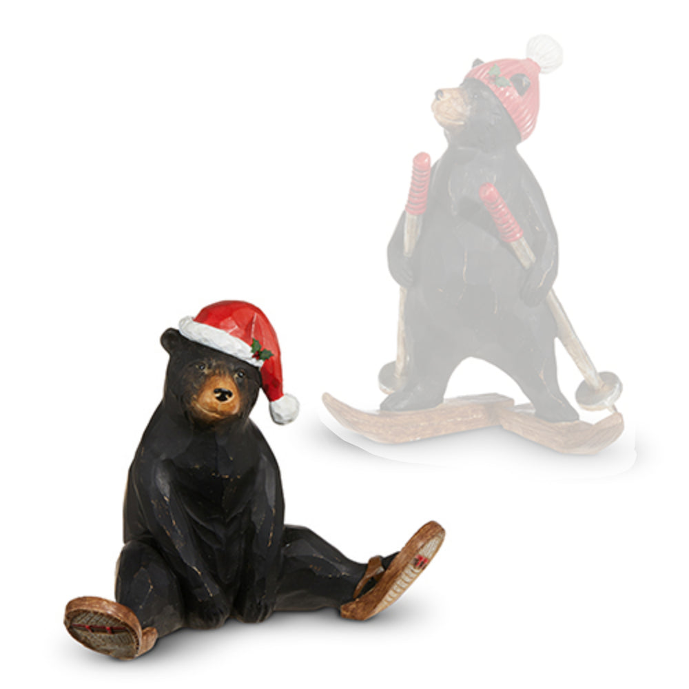 Raz Imports Black Bear Snow Sport Figurine