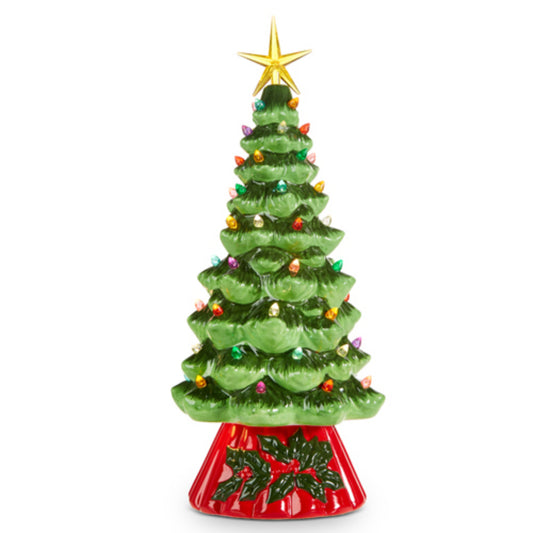 13.75" Animated Lighted Vintage Tree