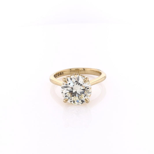 Estate Tacori 18 Karat Yellow Gold Diamond Engagement Ring