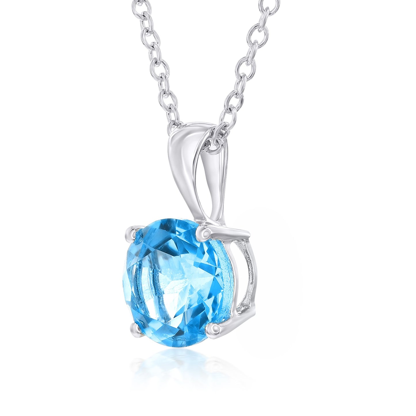 Smyth Jewelers 14k Gold Swiss Blue Topaz Pendant Necklace