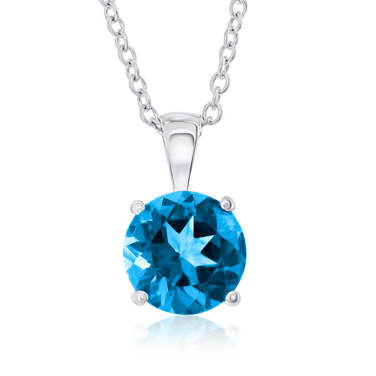 Smyth Jewelers 14k Gold Swiss Blue Topaz Pendant Necklace