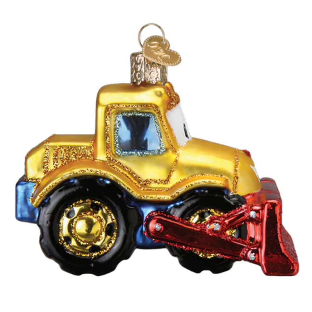 Old World Christmas Bright-eyed Bulldozer Ornament