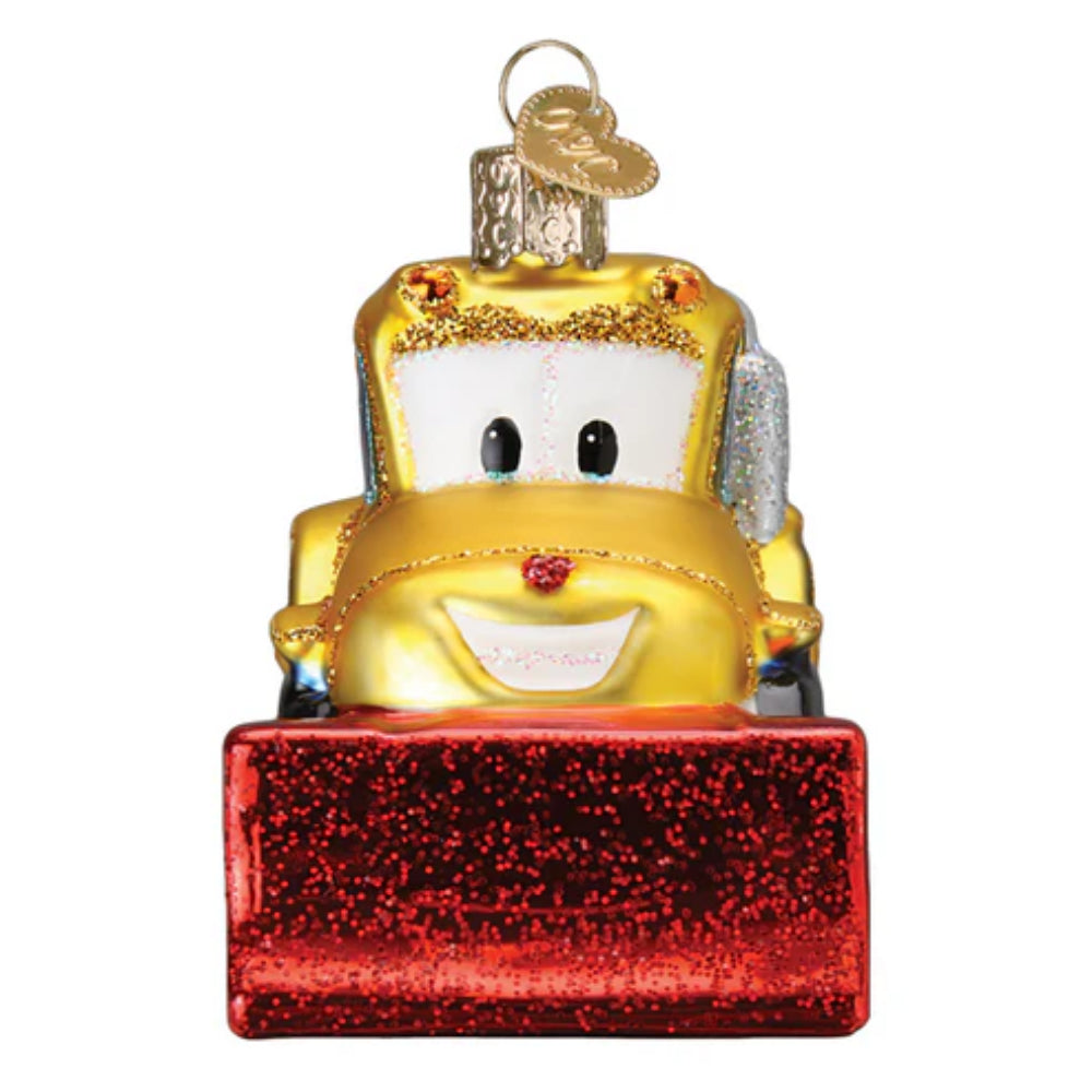 Old World Christmas Bright-eyed Bulldozer Ornament