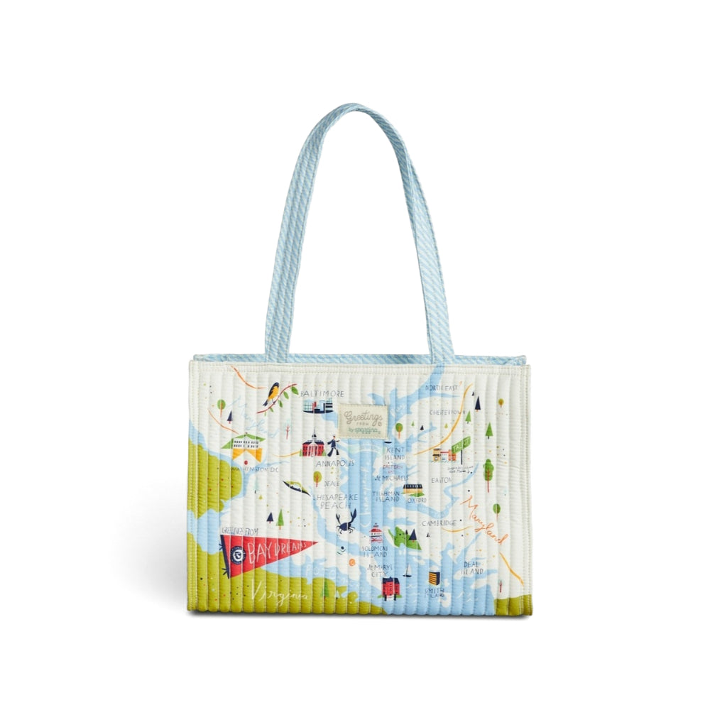 Spartina Bay Dreams Quilted Zip Tote