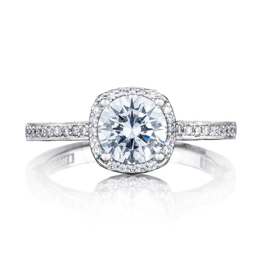 Tacori 18k Sculpted Crescent Round Bloom Engagement Ring