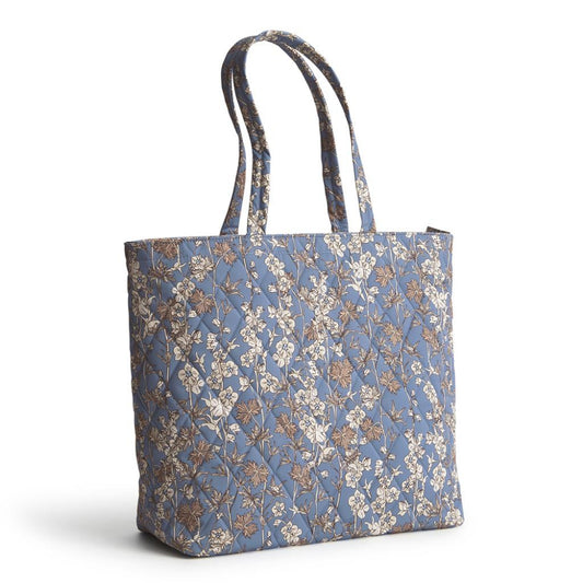 Vera Bradley Original Tote in Polyester Twill-Larkspur Delphinum