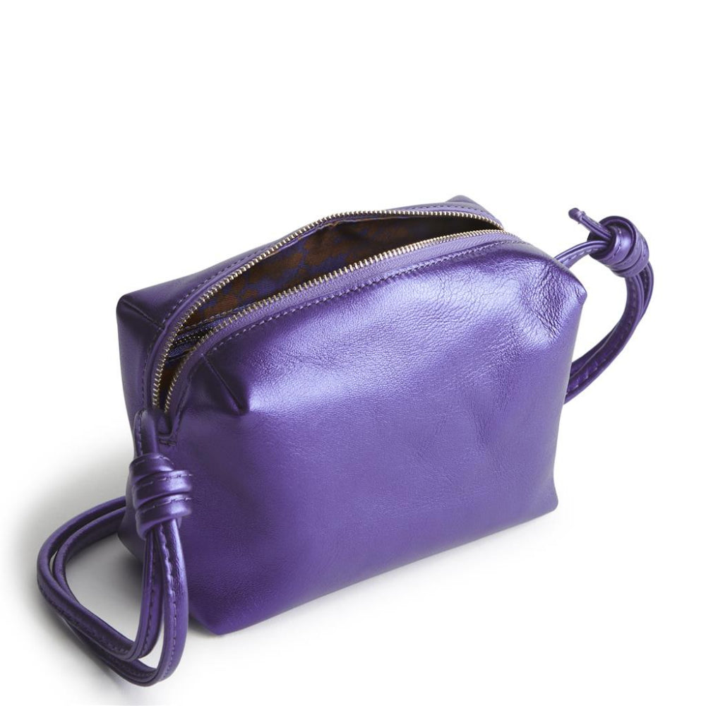 Vera Bradley Blake Crossbody in Purple Metallic Leather