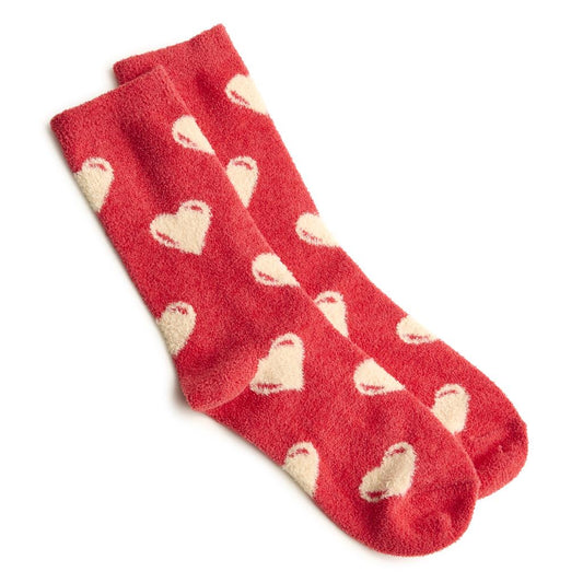 Vera Bradley Fleece Socks-Graphic Heart