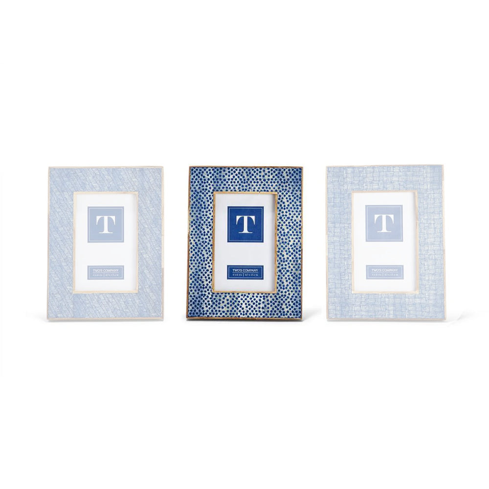 Two's Company Shibori 4x6 Photo Frame