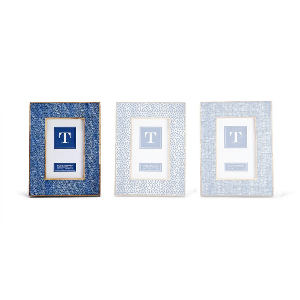 Two's Company Shibori 4x6 Photo Frame