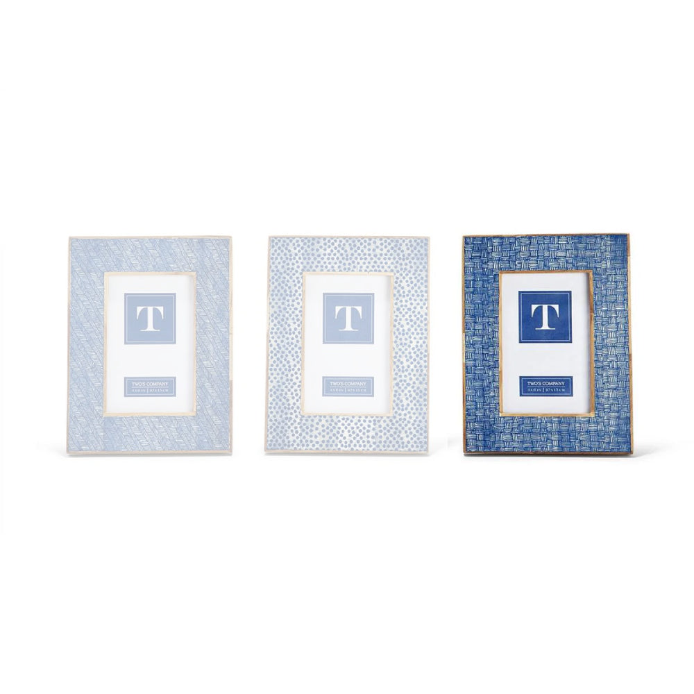 Two's Company Shibori 4x6 Photo Frame