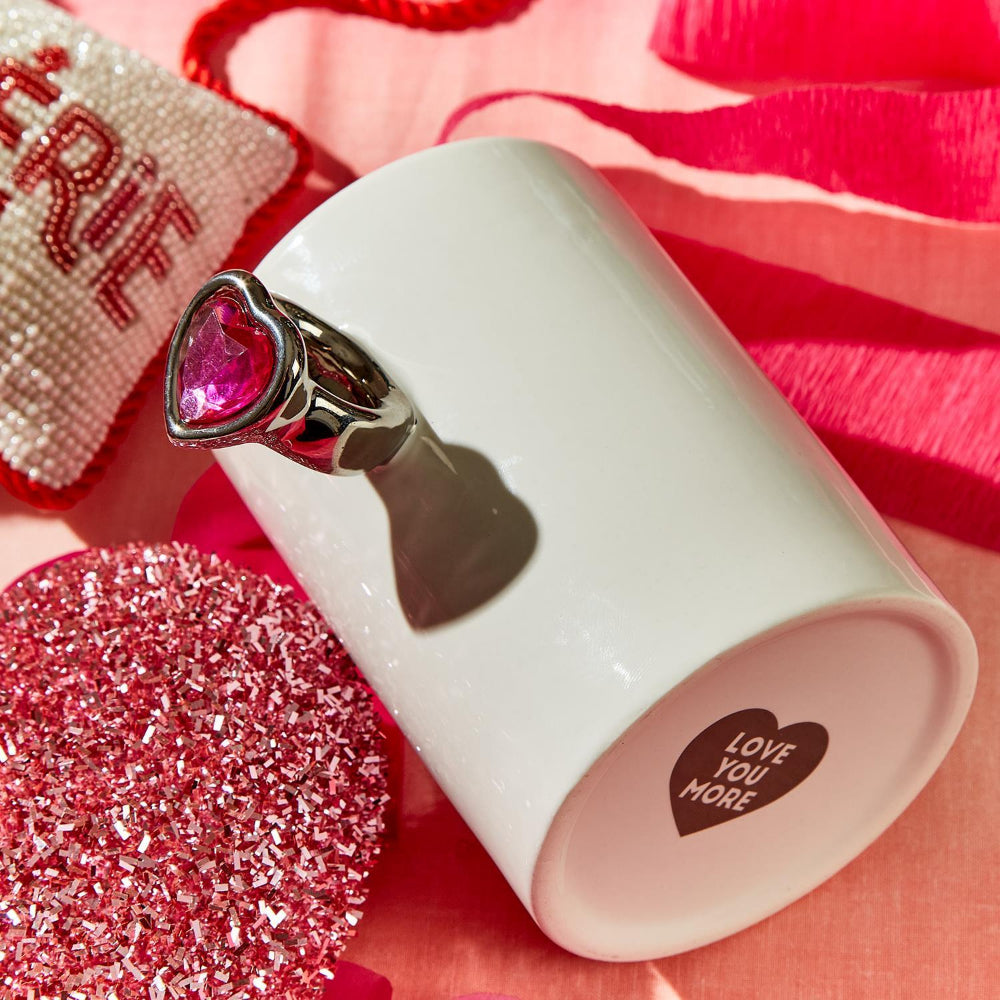 Two's Company Put a Ring on It Mug With Heart Jewel Accent