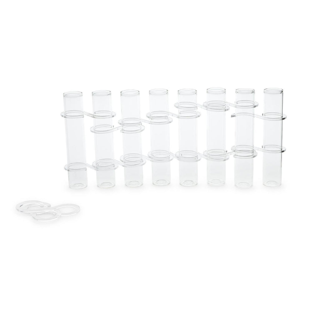 Two's Company Set of 8 Hinged Tube Flower Vases/Arranger in Gift Box