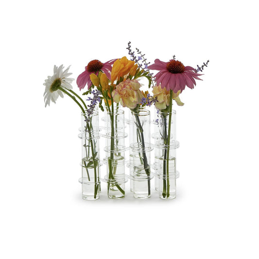 Two's Company Set of 8 Hinged Tube Flower Vases/Arranger in Gift Box