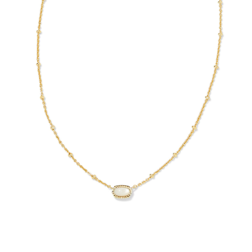 Kendra Scott Mini Elisa Pendant Necklace - Gold Ivory Mother of Pearl