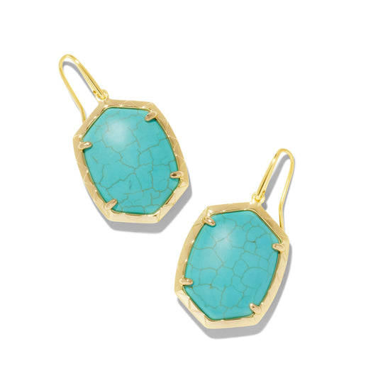 Kendra Scott Daphne Drop Earrings In Variegated Turquoise Magnesite