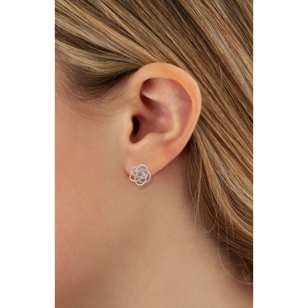 Sterling Silver Love Knot Studs