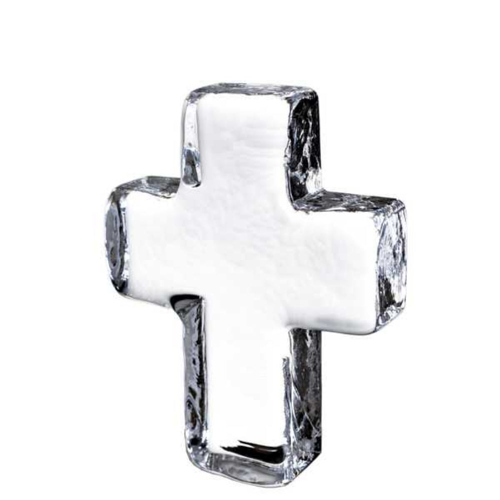 Simon Pearce Glass Cross in Gift Box-Large