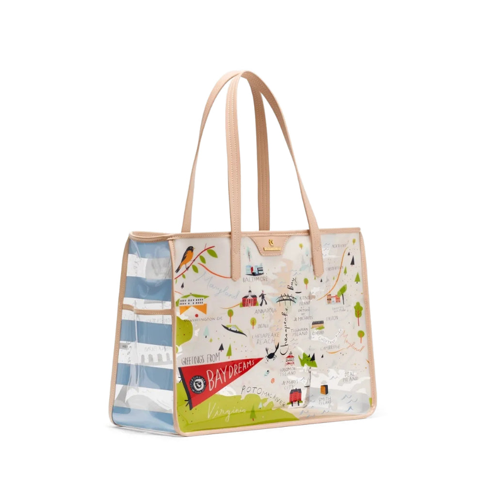 Spartina Bay Dreams Clear Beach Tote