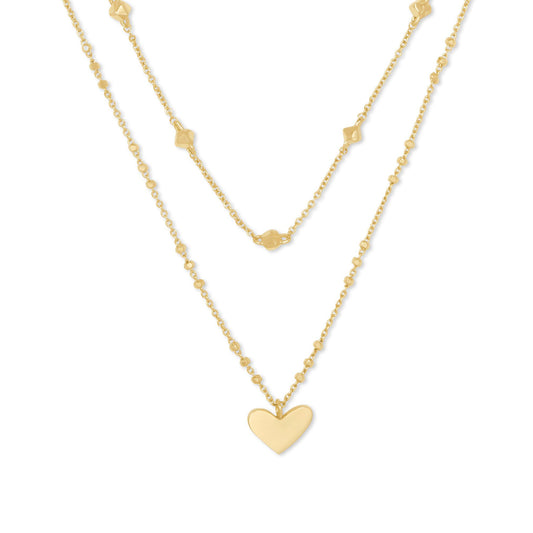 Kendra Scott Ari Heart Multi Strand Necklace Gold