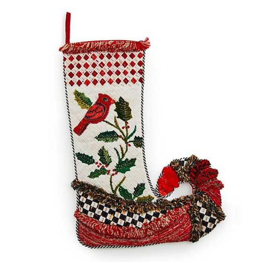 MacKenzie-Childs Christmas Cardinal Stocking