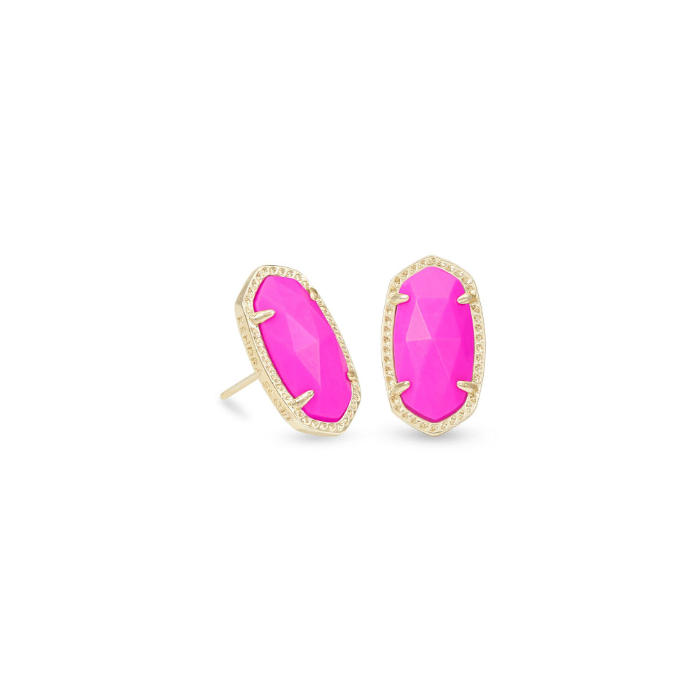 Kendra Scott Ellie Gold Stud Earrings in Magenta