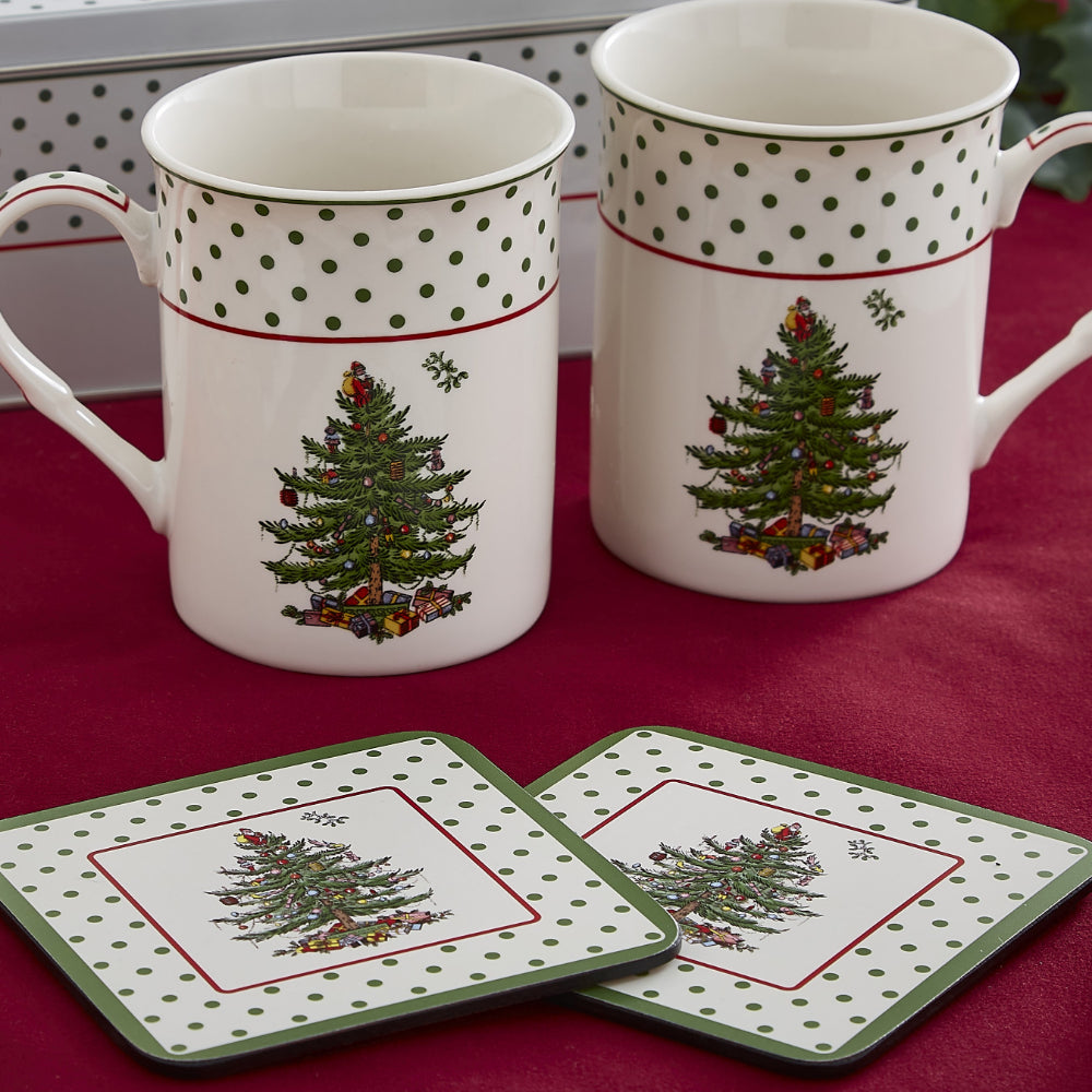 Christmas Tree Mugs Set of 4