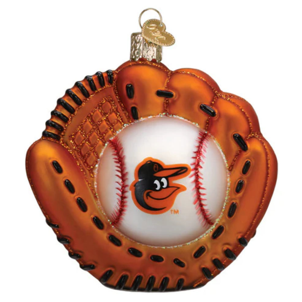 Old World Christmas Orioles Baseball Mitt Ornament